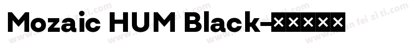 Mozaic HUM Black字体转换